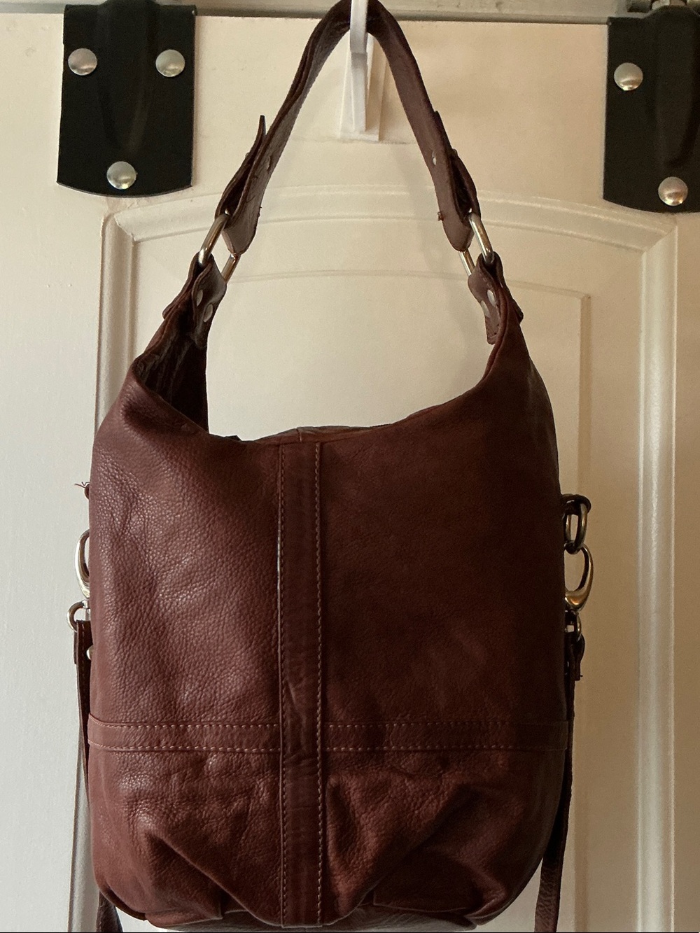 Genuine Leather Made In Italy Brown Handbag